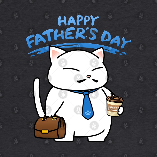 Daddy Cat Happy Father's Day by Takeda_Art